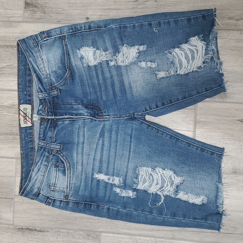 Denim shorts bermuda style